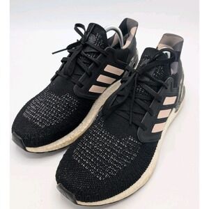 Adidas Women's Size 8.5 UltraBoost 20 Running Shoes Sneakers Black Pink FV8349